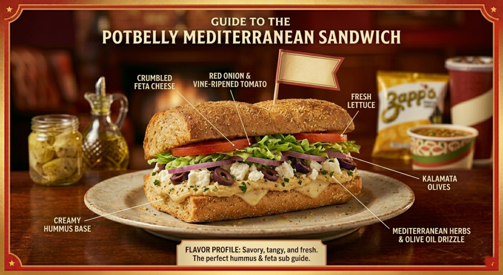 Potbelly Mediterranean Sandwich, Hummus & Feta Sub Guide