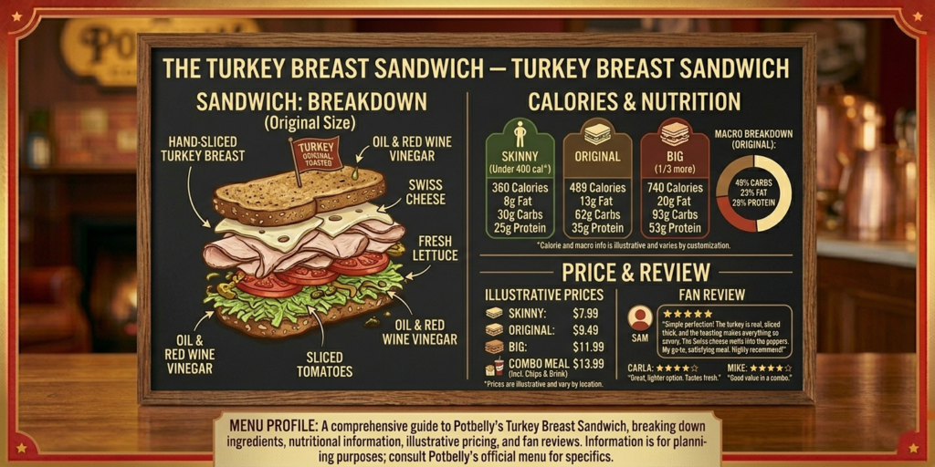 Potbelly Turkey Breast Sandwich Calories, Price & Review
