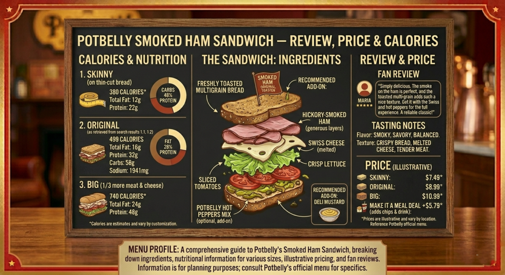 Potbelly Smoked Ham Sandwich Price, Calories & Review 2026.