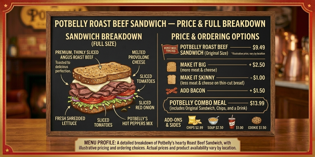 Potbelly Roast Beef Sandwich, Price & Full Breakdown